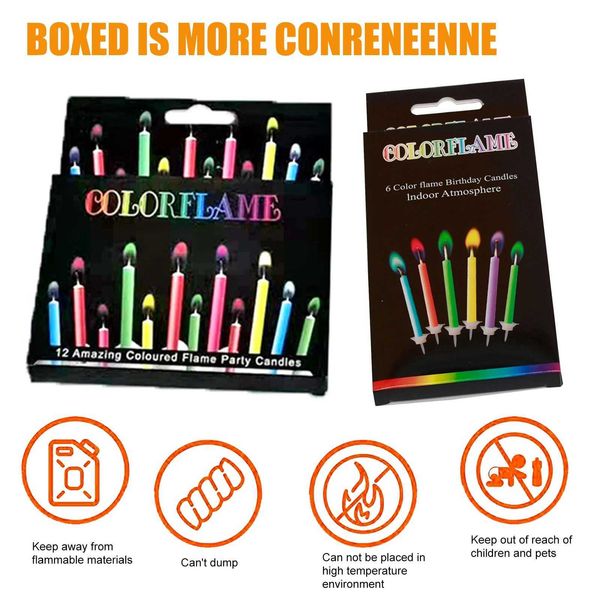 Colored Flame Candles Multicolour Wedding Decoration Party Birthday Cake Candles Party Supplies Birthday Candles for Cake Y240815