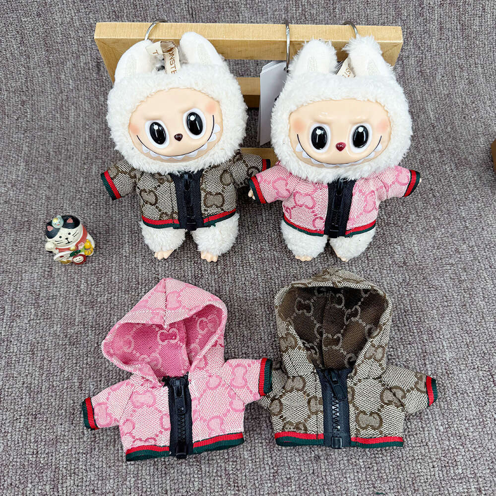 Trendy Brand LABUBU Labubu Sitting Party Macaron Vinyl 17cm 15cm Blind Box Doll Clothes