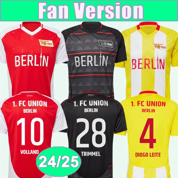 24 25 Union Berlin Mens Soccer Jerseys TRIMMEL SKARKE HABERER KHEDIRA DOEKHI DIOGO LEITE Home Away 3rd Football Shirts