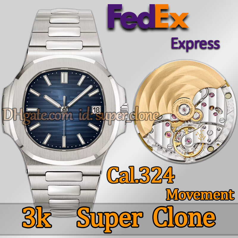 Top Mens Watches Men Designer Watches Top Super Quality 5711 3K Factory Luxury Watch 40MM Automatic Cal.324 Movement Sapphire Luminous Diving 100M W