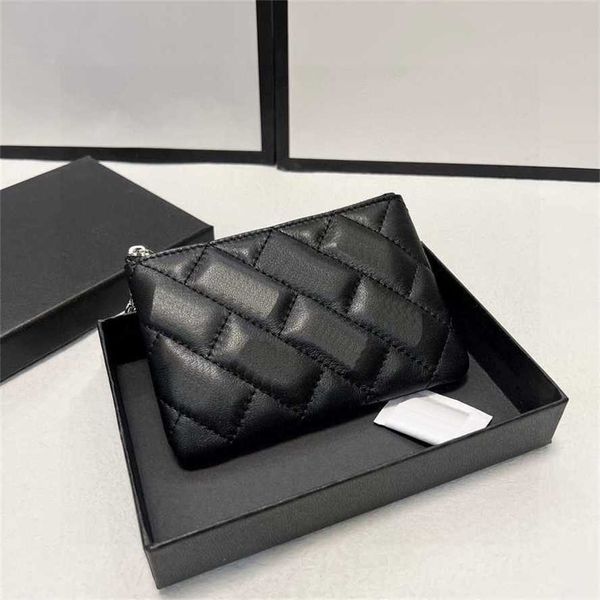 Ladies Black Diamond Wallets High Quality Designer Purse Women Card Holder Fashion Lattice Card Holders Purses shoulderbag