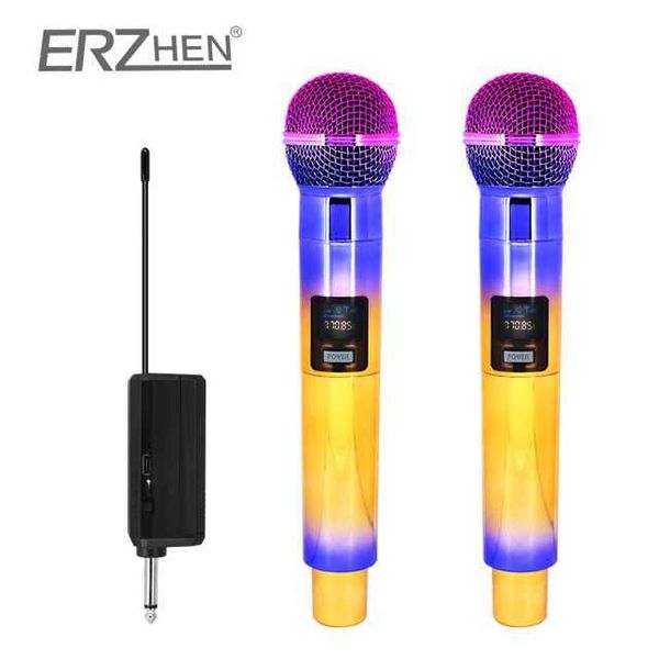 Microphones B58A Universal Professional Wireless Microphone UHF High end Dual channel Built in Battery Plug and Play J240830