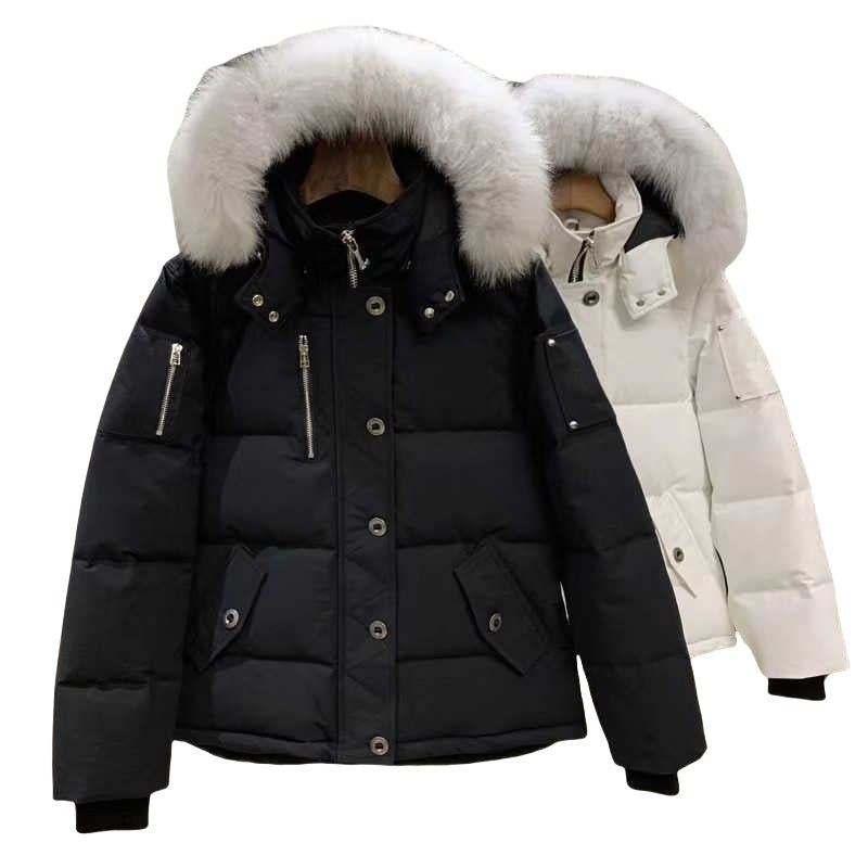 Pufferjacke puffer coat mens puffer jacket parka designer jacket men&#039;s fur collar parka winter white duck coat cloak fashion men and women coup
