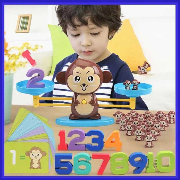 Montessori Math Toy Monkey Balance Baby Montessori Educational Games Number Toy Educational Learning Toys Teaching Material Y240820