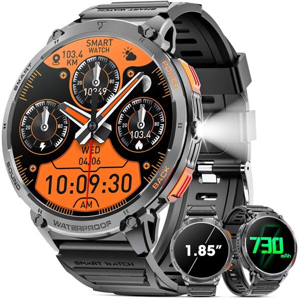 Karchilor Mens Smart Watch 2024 Wens Smart Watch Call 1.85 HD Sn Fitness Sports Waterproof Y241114
