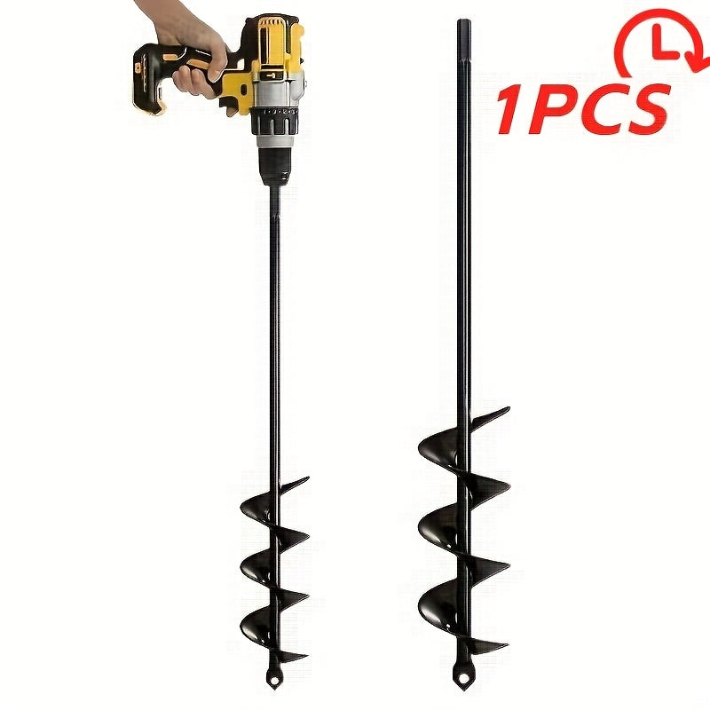 TEMU Boederi Auger Drill Bit For Planting 4-3-2-1 Pack 1.6 " Set – Garden Spiral Hole And Bulb Planter Tool For Umbrella Holes - Compatible With 3-8