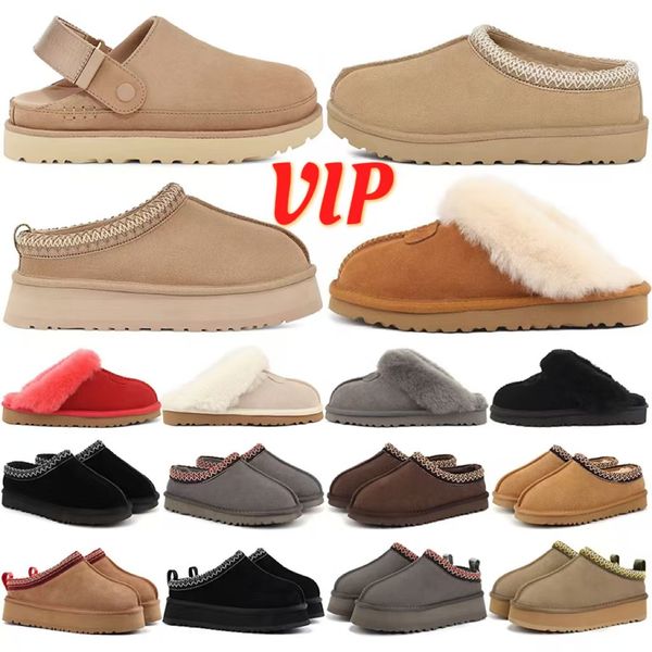 New Tasman Slippers mens Tazz Suede Shearg Fur slides Australia Classic ultra mini platform snow boots sheepskin mules sandals winter womens