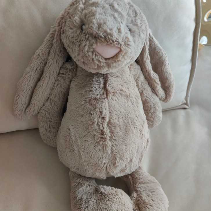 Plush Dolls 51cm Classic Shy Bonnie Rabbit Soothing Doll White Beige Light Pink Blue Cute Plush Toy