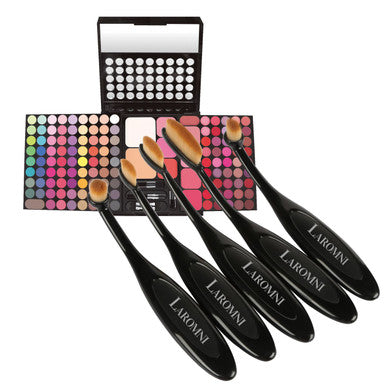 Laromni Oval Makeup Brush Set (10-Pieces)