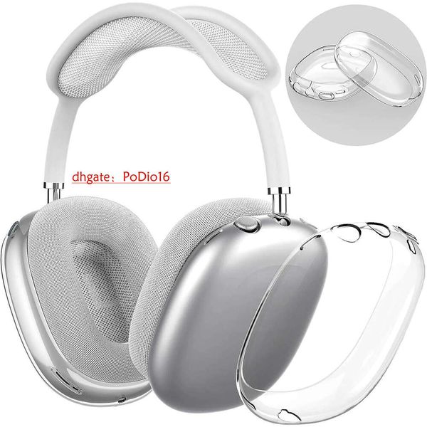 For Max headphone Accessories pro max Wireless Bluetooth earphones TPU Solid Silicone Waterproof Protective case AirPod Maxs Headset cover 9