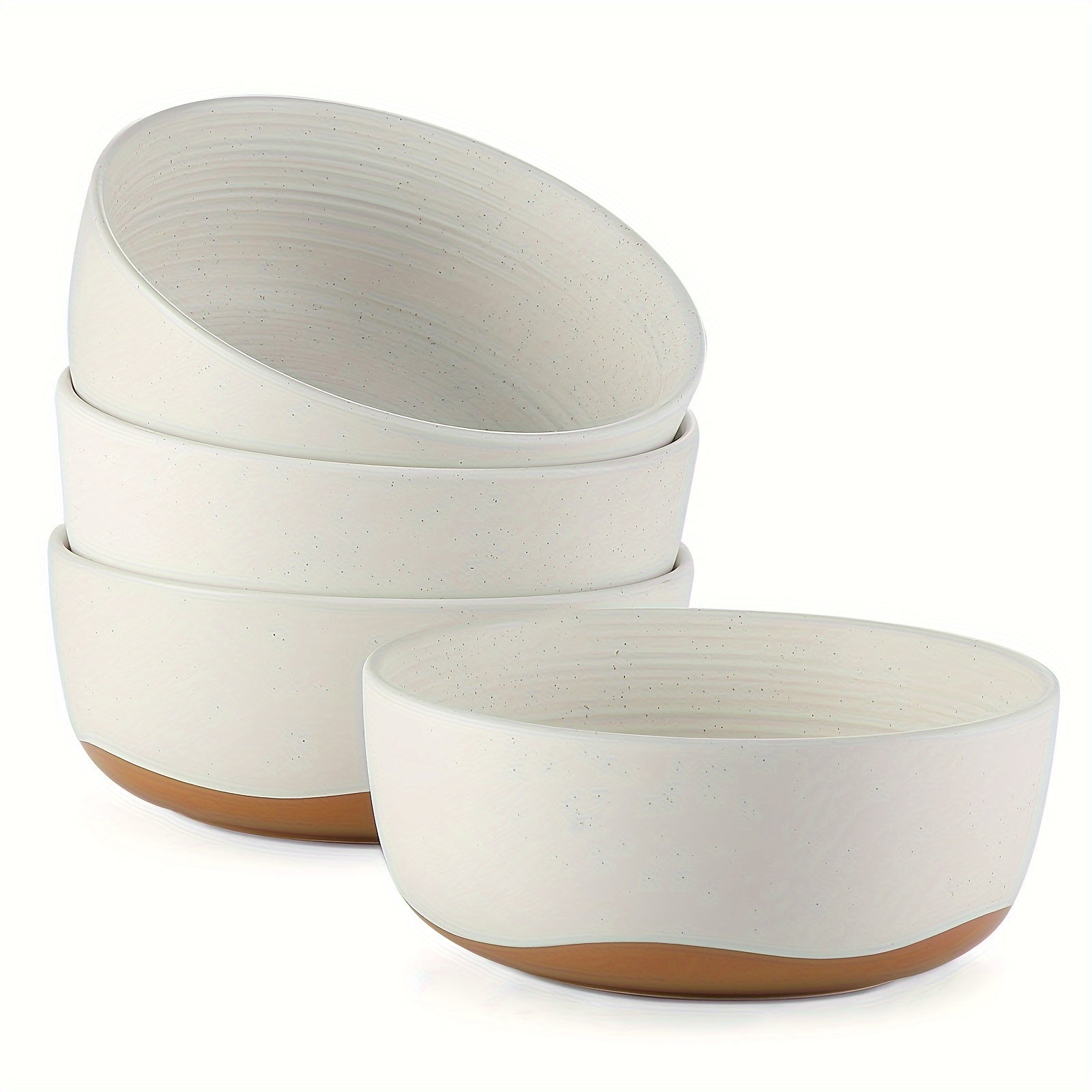 TEMU Cereal Bowl Set Of 4, 25 Ounce Ceramic Bowl Set, Stoneware Kitchen Bowls For Large Cereal, Noodles, Soup, Yogurt, Oatmeal And Salad, Microwave