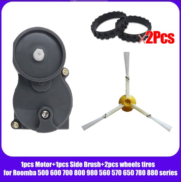 Upgraded Motor Brush Tire skin Replacement for irobot i7 E6 E5 Roomba 500 600 700 800 900 series robots Vacuum Cleaner Parts