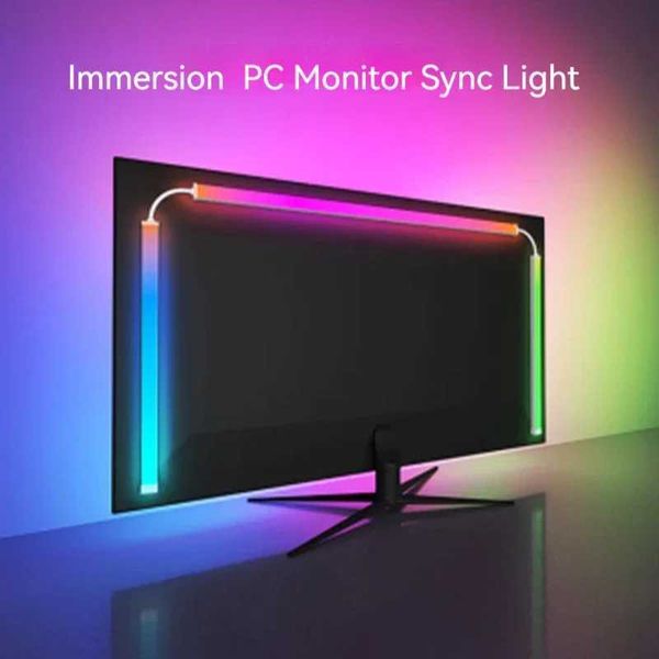 Smart Immersion Computer Monitor Sync LED RGBIC Light Strip PC USB 5V Dream Color Neon Light Strip for Gaming Bedroom Decor CL240815
