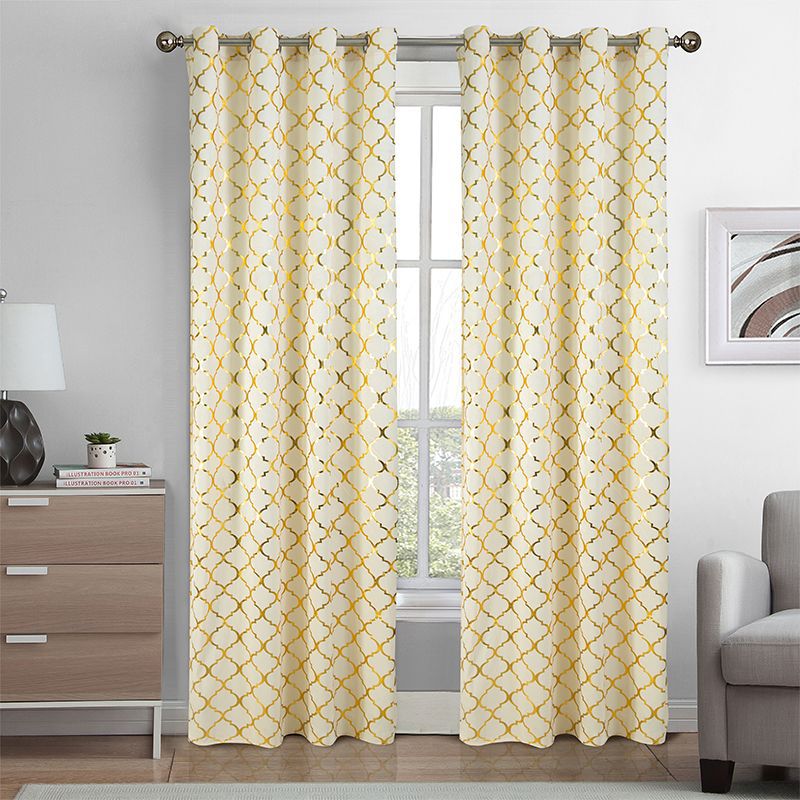 YL-36588 finished curtain flannel gilding curtain Nordic style curtain curtain wholesale