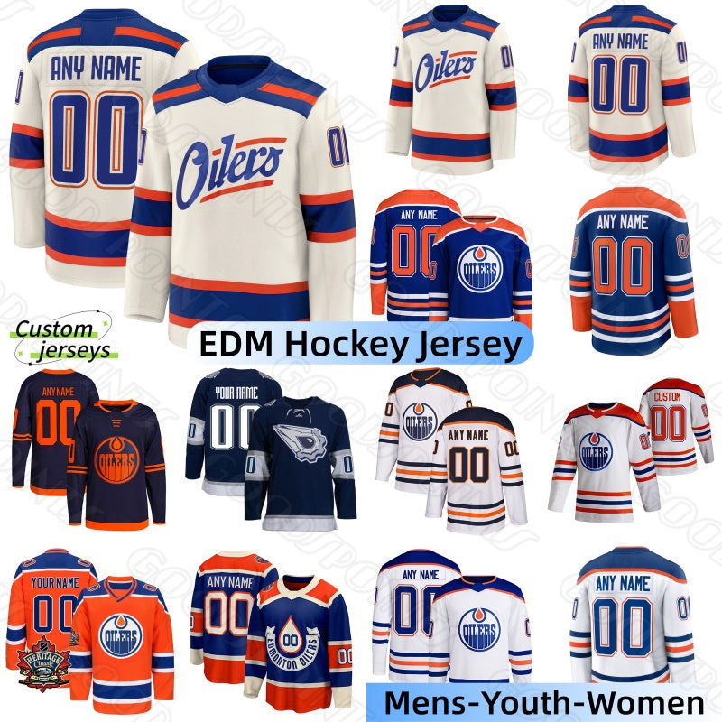 Edmonton #29 Draisaitl Oilers hockey Jersey #97 McDavidS LeonWayne Gretzky jersey Kulak Evander Kane Fuhr Hyman Viktor Nurse Arvidsson Skinner 2025