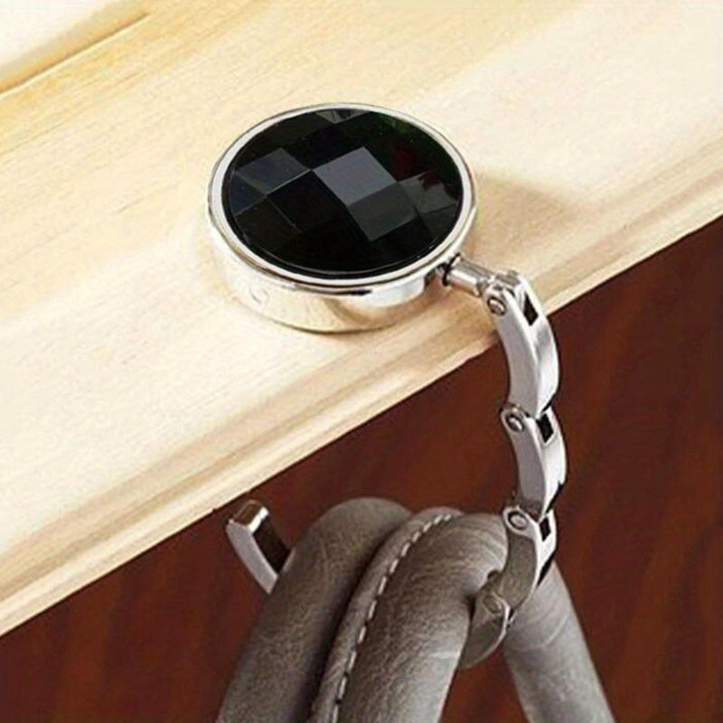 TEMU 1pc Portable Foldable Handbag Hanger - Keep Your Purse Hung On Desktops In Cafes, Libraries & More!