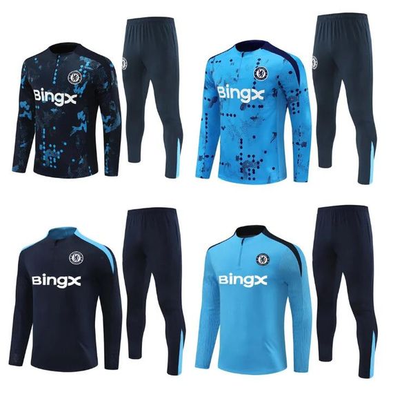 2024 25 hooded CFC Soccer Jersey Long sleeve kids kit Tracksuit PULISIC 24 25 MOUNT HAVERTZ STERLING JORGINHO training shirt KOULIBALY KANTE