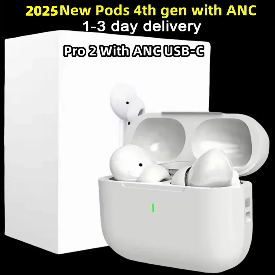 2024 Newest tws earbuds Pods 4th Gen With ANC earbuds Pro 2 anc USB C earphones wireless Bluetooth Headset USB-C charging port For iPhone Headphones