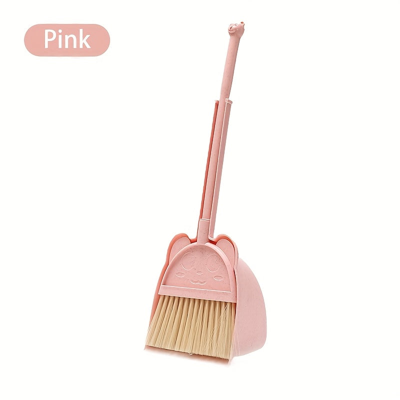 TEMU Broom And Dustpan Set, Mini Broom With Dustpan For Hardwood And Tile , Ultra - Portable & Easy To