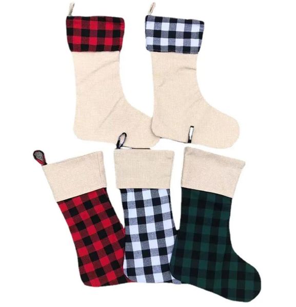 Sublimation Christmas Stocking Blank Halloween Decoration Candy Socks Santa Stocking Gift Bag Heat Transfer Printing Festival Ornaments Tree