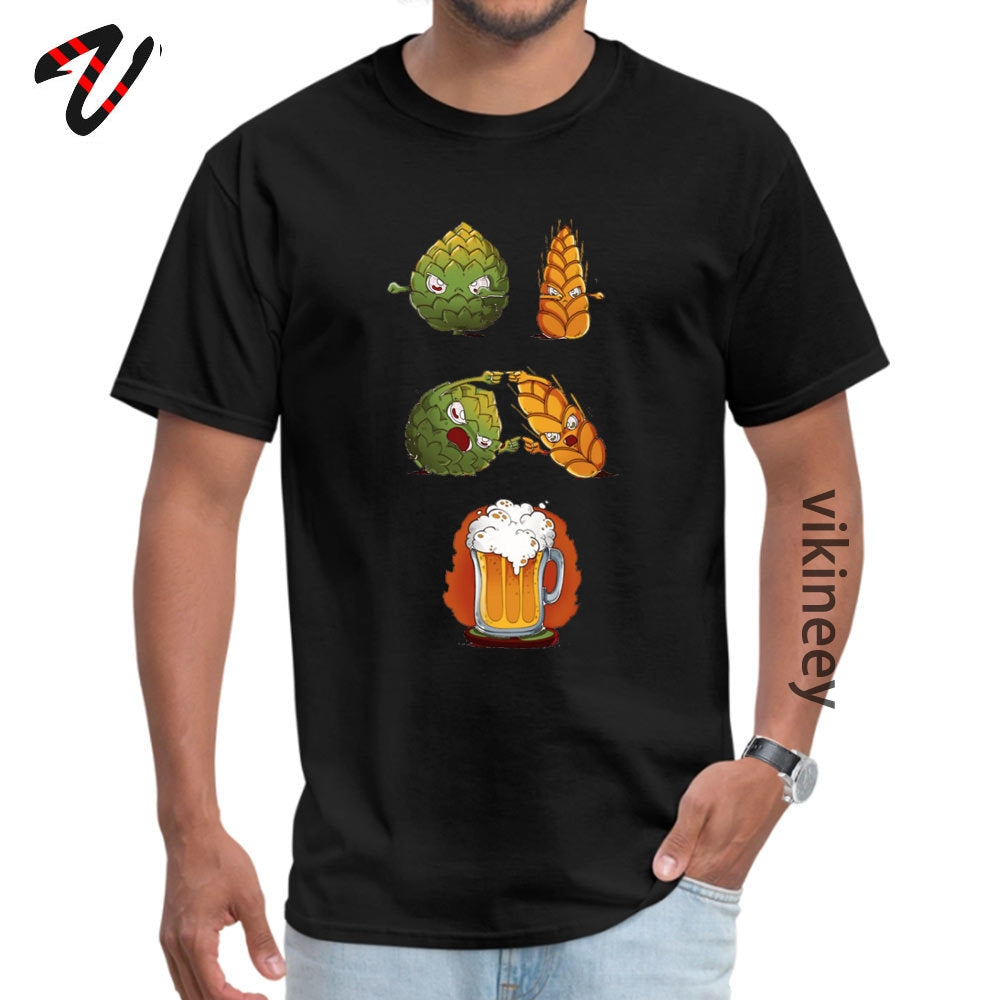 BEER FUSION Wheat Fighting T-Shirt 3D Printed Comfortable Camiseta Male Tops & Shirt Oktoberfest Cartoon Tshirt 2019 Men