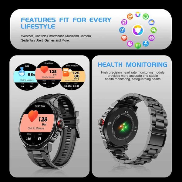 Smart Watches Kalobee SK50 Mens Smart Watch Answering-Making Calls 1.85-inch Large Screen Fitness Tracker Android iOS Phone Waterproof Watch