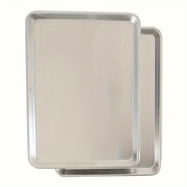 Stainless Steel Baking Sheet 11.8x15.7&quot; Rust-Proof Warp-Free Easy to Clean Perfect for Cookies Food Cooling Essential Kitchen Gadget ph
