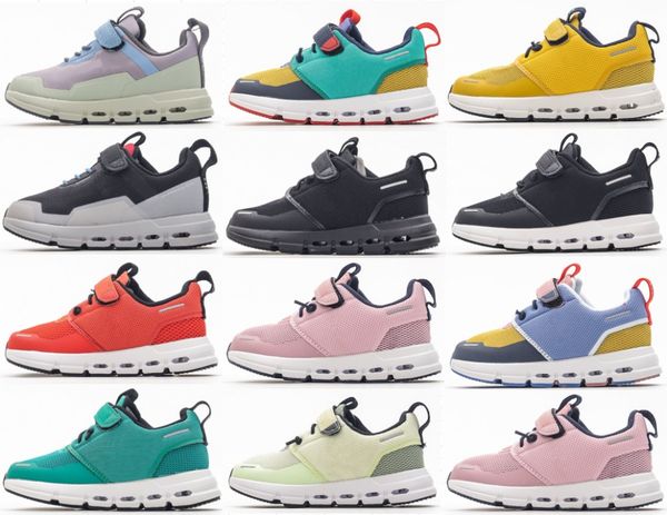 Cloud5 Kids running shoes Youth Infant Toddlers designer Trainers Boys Girls kid shoe sneakers pink green yellow boy children sneaker size 2