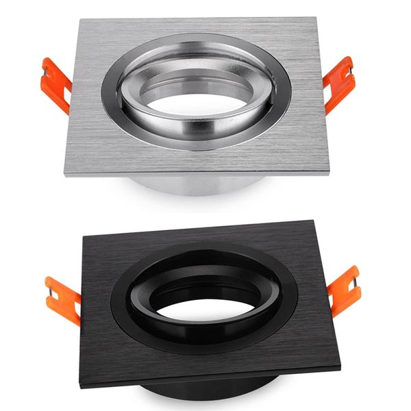 Three-head Lighting Accessories Holder MR16 Lights Holder GU10 Spot Light Cup Holder led Light Cups Face Ring Embedded lamp Holder 3-Head Sq