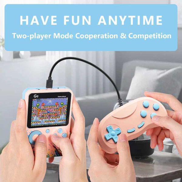 High Quality G5 4 Color Mini TV Portable Classic Handheld Retro Video Game Console Built in 500 Game Console 3.0-inch Player Screen Game Con