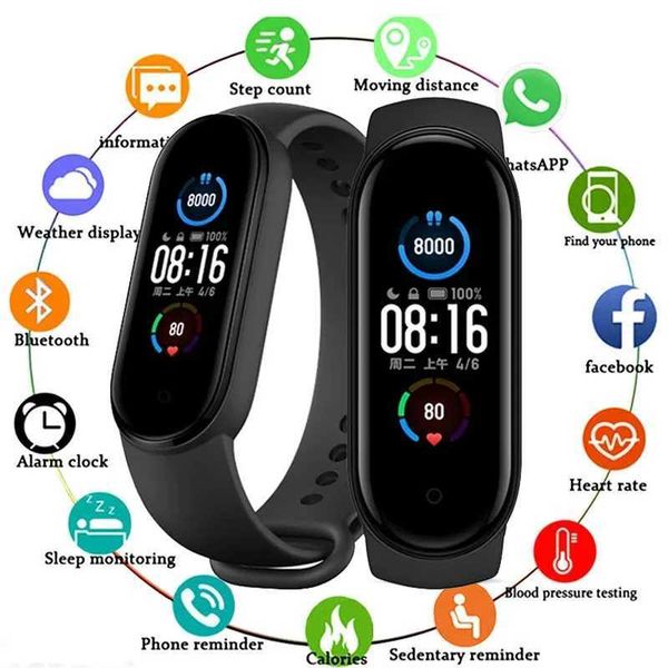 Smart Band Waterproof Sports Smart Wah Mens Wan Blood Pressure Monitor Fitness Bracelet M241114