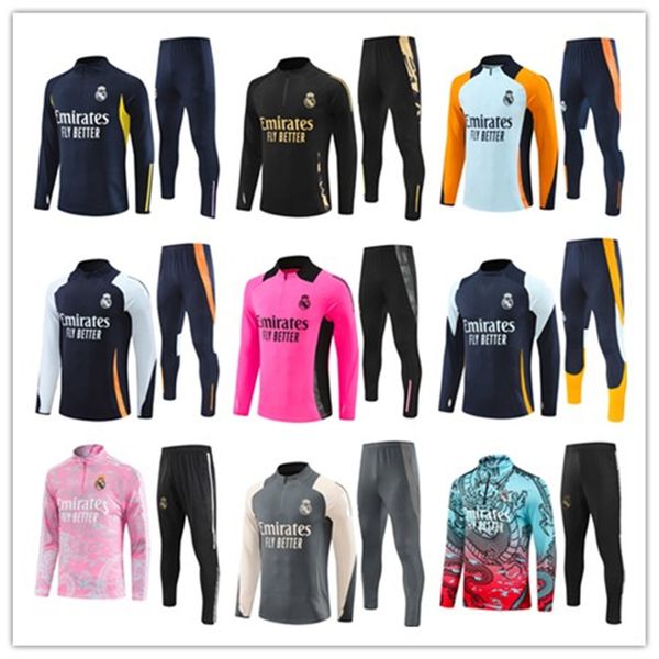 23 24 25 Real tracksuit MadridS training survetement foot chandal Camisetas kit tuta futbol Soccer football jersey men and kids long sleeve