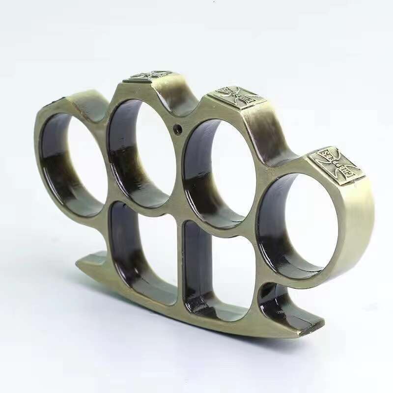 Cross Brass Knuckle Duster Self Defense Window EDC Tool Outdoor Boxing Fighting Protective S25917