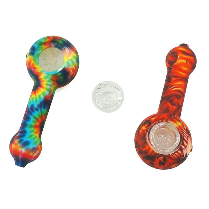 smoke accessory Colorful Bubbler Silicone Tobacco Smoking Hand Pipes 108 Mm Water Pipe Hookah bong for smoke disposable shisha vape pen MOQ 1 Piece