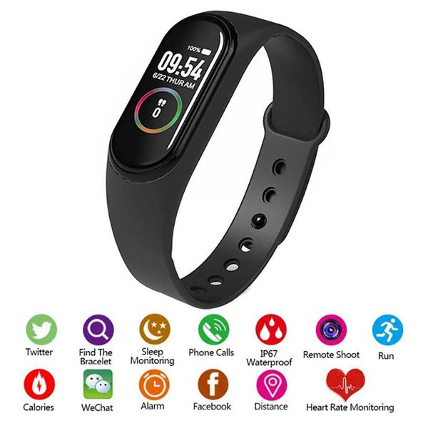 M4 Smart Digital Watch Waterproof Mens Warm Childrens Watch Bracelet Step Count Calorie Counter Running Health Sports Tracker Y241114