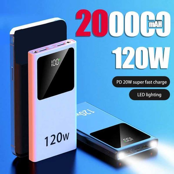 50000mAH 120W power pack fast charging battery high-capacity power pack digital display screen suitable for iPhone 15 14 Xiai Y241104