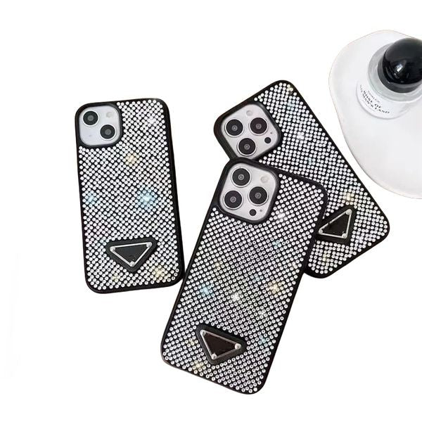Bling Diamond Case with Flower iphone 16plus case 3D Luxury Sparkle Glitter Crystal Rhinestone iphone 16 pro max cases designer IP15 14 13 1