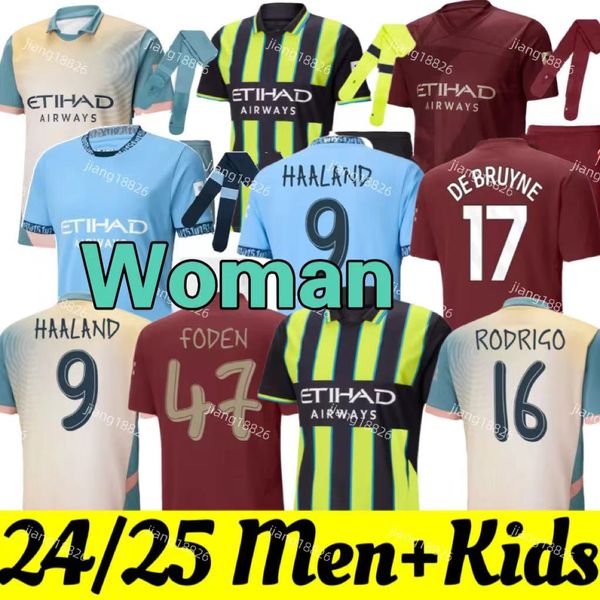 24 25 Erling Haaland SOCCER JERSEYS player fans Kovacic GREALISH DE BRUYNE FODEN EDERSON M 2024 2025 football shirts men kids kit Goalkeeper