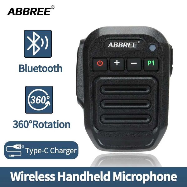 ABBREE Two Way Ra Wireless Handheld Speaker MicShoder Microphone For BaoFeng UV5R 888S Walkie Talkie Accessories Z241223