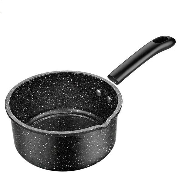 Soup pot cookware stick less milk noodle Saucepan with lid single handle flat bottomed pan for kitchen use 240813
