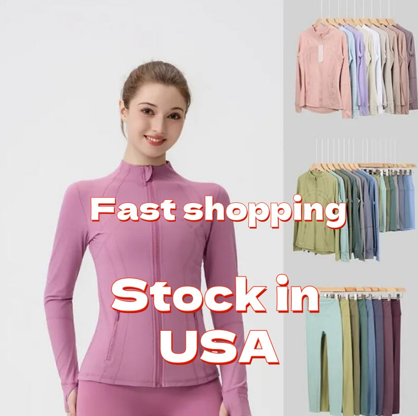 Hot sale Yoga Jacket Women Set Leggings Suit Shorts Define Workout Sport Coat Fitness Sports Quick Dry Activewear Top Solid Zip Up Sweatshirt