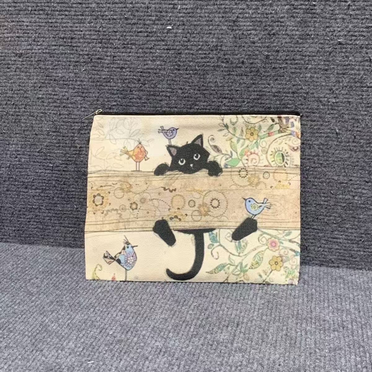 Canvas travel wash bag Makeup Bag Canvas Zipper Bag Cosmetic Bag - Stain resistant and Dustproof Women&#039;s Bag -suitable for cosmetics, data cabl