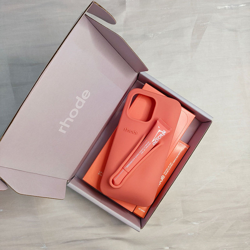 rhodes phone case For iPhone 16 Pro Max case 16 15 Plus 14 Pro 13 12 11 Luxurys Designer Fashion iphone case with Lip Gloss Lipstick Lip Balm with G