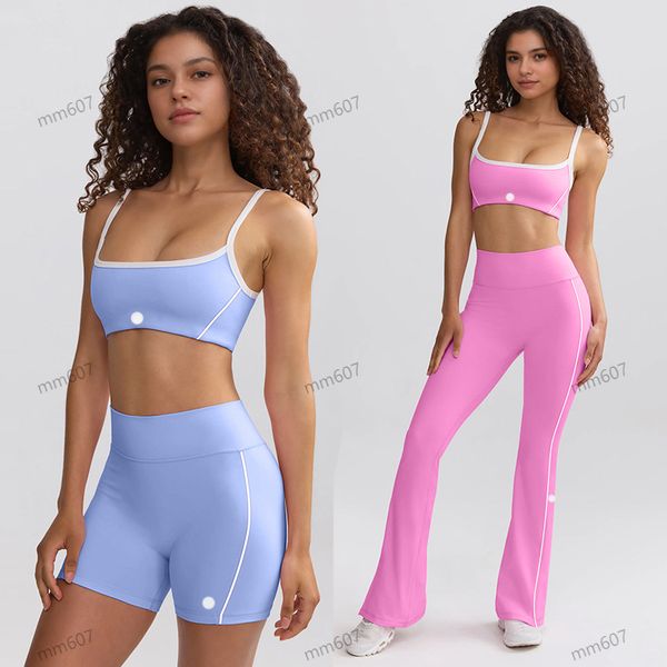 Yoga Set workout sets clothes women lingerie Sports Bra underwear shockproof tight suspenders yoga shorts aligned leggings pants clothing su