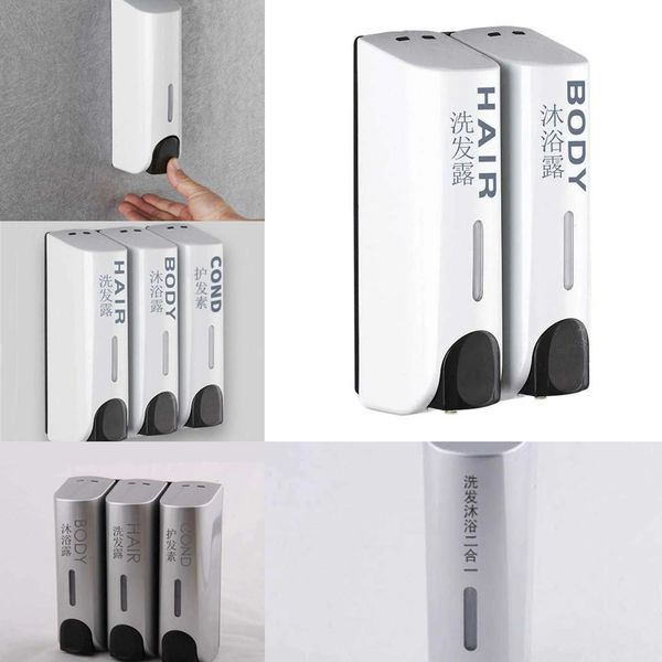 Update New Household Hang Wall-Mounted Bottle Container Manually Press Soap Dispenser Multifunctional Shampoo Box Bathroom Accessory