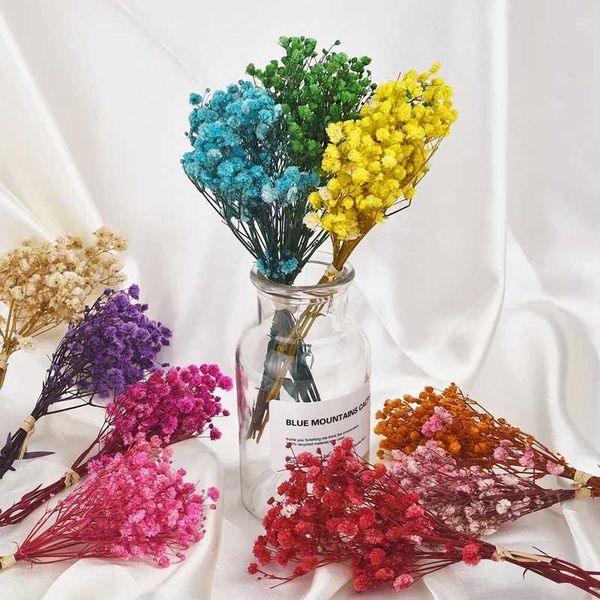 A Bunch Of Mini Gypsophila Dried Flowers Bouquet Wedding Party Decor Artificial Flower Vase DIY Craft Christmas DecorationT250122