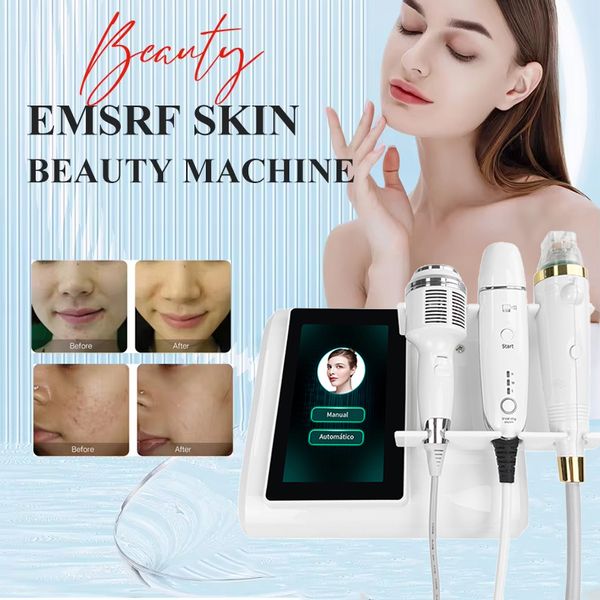 Top Notch 3 Handles Gold RF Microneedle + HIFU Skin Anti-aging Face Lifting Wrinkle Scar Acne Treatment High Intensity Ultrasound Skin Smoot