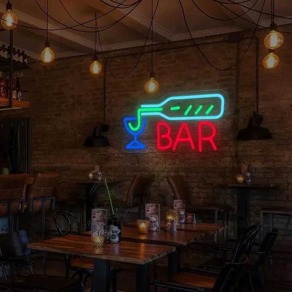 Bar neon lights for wall decoration beer signs USB power supply cocktails homes shops clubs pubs parties commercial signs X241028