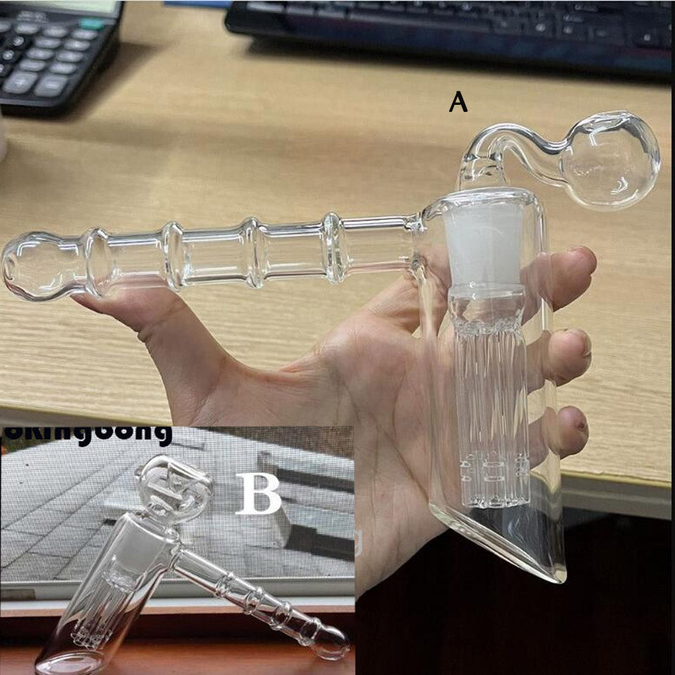 Hammer Made Glass Smoking Pipe Oil Burner Glass Water Pipes Bubbler Dry Herb Tobacco Smoke Dab bong Bubble