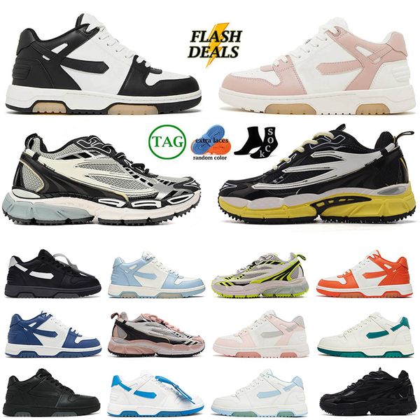 Designer Platform Low Out Of Office Top Leather Sneakers Casual Shoes Black white Pink Green Blue Arrows Walking Men Women Be Right Back Ten